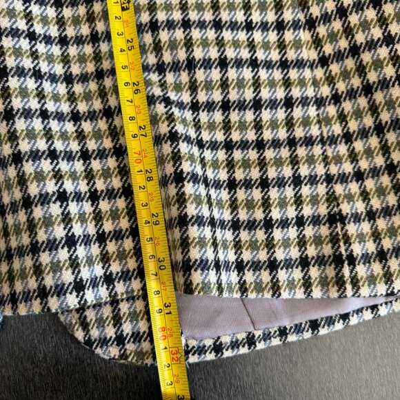 Vintage Custom A Man Hing Cheong Herringbone Check 2 Button Blazer Coat, Size 40 - Picture 9 of 9